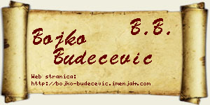 Bojko Budečević vizit kartica